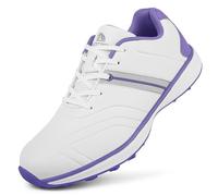 SDEQA Waterproof Professional Golf Shoes Women Spikeless Sole Outdoor Anti Slip Leather Golf Footwears Big Size,B,2.5 UK