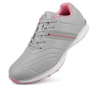 SDEQA Waterproof Professional Golf Shoes Women Spikeless Sole Outdoor Anti Slip Leather Golf Footwears Big Size,F,2.5 UK