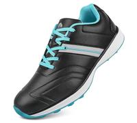 SDEQA Waterproof Professional Golf Shoes Women Spikeless Sole Outdoor Anti Slip Leather Golf Footwears Big Size,D,2.5 UK