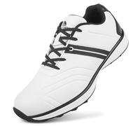 SDEQA Waterproof Professional Golf Shoes Women Spikeless Sole Outdoor Anti Slip Leather Golf Footwears Big Size,E,2.5 UK