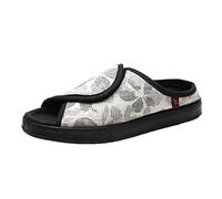 SDEQA Women's Memory Foam Diabetic Slippers Extra Wide Adjustable Edema Swollen Shoes Anti Slip Comfortable Breathable Summer Slipper,White,6.5 UK