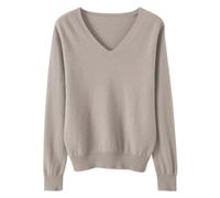 SDERG Autumn Striped Sweater - Green Thermal Fleece Jumper for Women