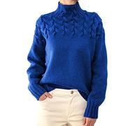 SDERG Autumn Tops for Women UK Ladies Knitwear Cricket Jumper Women Thick Womens Jumper Graphic Jumper Beige Jumpers for Women UK Womens Jumpers Size 6 Ladies Blue Jumper