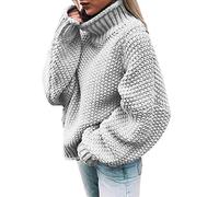 SDERG Cashmere Jumpers Ladies Crew Neck Jumper Women Jumpers for Women UK Nordic Jumper Grey Jumper Dress Blue Cable Knit Jumper Women Striped Jumper Dress Ladies Mustard Jumper Festive Jumper