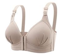 SDERG Front Fastening Bras for Women UK Plus Size, Ladies Bras Full Coverage Non Wired Comfortable Soft 40dd Bras for Women Solid Color Front Fastening Bras Ladies Bras Sale
