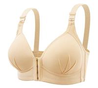 SDERG Front Fastening Bras for Women UK Plus Size, Ladies Bras Full Coverage Non Wired Comfortable Soft 40dd Bras for Women Solid Color Front Fastening Bras Ladies Bras Sale