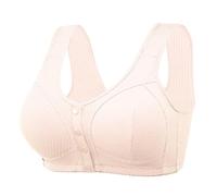 SDERG Front Fastening Bras for Women UK Plus Size Women's Bras Non Wired Full Coverage Soft Comfortable Daisy Bras for Older Women UK Floral Print Non Wired Front Fastening Sports Bra Sale