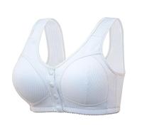 SDERG Front Fastening Bras for Women UK Plus Size Women's Bras Non Wired Full Coverage Soft Comfortable Daisy Bras for Older Women UK Floral Print Non Wired Front Fastening Sports Bra Sale