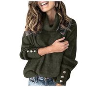 SDERG Jumpers for Ladies Women Sweatshirt Womens Xmas Jumpers Pink V Neck Jumper Ladies Black Jumpers Size 20 Ladies Fleece Jumpers Norwegian Fishermans Jumper Brown Jumpers Women UK