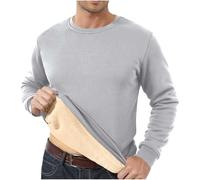 SDERG Mens Sweatshirts No Hood Sale Long Sleeve Mens Sweater Solid Color Mens Black Sweatshirt Fleece Lined Thermal Winter Warm Crew Neck Mens Sweaters Todays Offers Special Deals