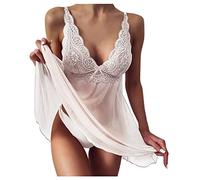 SDERG Sexy Lingerie for Women Sets Naughty See Through Lace Nightdress Plus Size Corset Lingerie Set G String Sex Lingerie Set Nurse Cosplay Underwear Garter Belt Babydoll Today's Deals