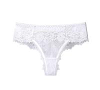 SDERG Women Lace Underwear Comfortable Panties Cotton Pants for Women Uk Lace Edge Womens Cotton Thongs Multipack Secret Pants Women Black Lacey Thong White Knickers Wedding French Knickers Size 14