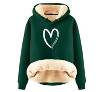 SDERG Womens Hoodies Size 16 Plus Size White Hoodie Crew Neck Warm Soft Comfortable Zip up Women's Zip up Hoodies with Drawstring Long Sleeve Lamb Wool Hoodie for Men Winter Youth Thick Warm Top Sale