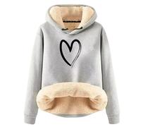 SDERG Womens Hoodies Size 16 Plus Size White Hoodie Crew Neck Warm Soft Comfortable Zip up Women's Zip up Hoodies with Drawstring Long Sleeve Lamb Wool Hoodie for Men Winter Youth Thick Warm Top Sale