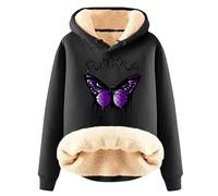 SDERG Womens Hoodies Size 16 Plus Size White Hoodie Crew Neck Warm Soft Comfortable Zip up Women's Zip up Hoodies with Drawstring Long Sleeve Lamb Wool Hoodie for Men Winter Youth Thick Warm Top Sale