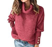 SDERG Womens Jumpers Size 16 Cotton Jumpers for Women UK Long Jumpers for Women UK Plus Size Ladies Black V Neck Jumper Tunic Jumper Red Sweater Women Turquoise Jumpers Women Round Neck Jumper Women