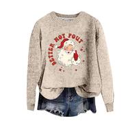 SDERG Xmas Jumpers for Women UK Christmas Snowflake T-Shirt Women Horrible Christmas Jumper Christmas for Ladies Christmas T Shirts Long Sleeve Cotton Christmas Scrubs Christmas Jumpers Women Lights