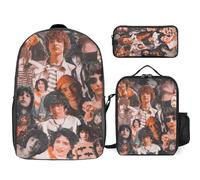 SdetYuia 3 Pack Casual Lightweight Canvas Bag, Finn Actor Wolfhard Backpack Daypack Travel Outdoor Daypack