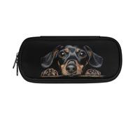 SdetYuia Black French Bulldog Print Pencil Case Box, Big Capacity Pen Pouch Bag Pencil Holder for Preschool Kindergarten Elementary Middle School Student