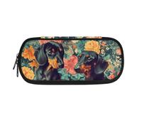SdetYuia Black French Bulldog Print Pencil Case Box, Big Capacity Pen Pouch Bag Pencil Holder for Preschool Kindergarten Elementary Middle School Student