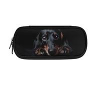SdetYuia Black French Bulldog Print Pencil Case Box, Big Capacity Pen Pouch Bag Pencil Holder for Preschool Kindergarten Elementary Middle School Student