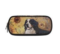 SdetYuia Black French Bulldog Print Pencil Case Box, Big Capacity Pen Pouch Bag Pencil Holder for Preschool Kindergarten Elementary Middle School Student