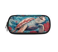 SdetYuia Black Pug Print Pencil Case, Pen Pouch Box Stationery Bag Pouch for Preschool Kindergarten Elementary Middle School, Pack of 1