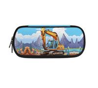 SdetYuia Cartoon Excavator Boys Pencil Pouch for Kids School Pencil Case for 2Nd 3Rd Children Pencil Box for Girls Trendy Aesthetic Pen Bag for Teenagers Students School Gifts,Large