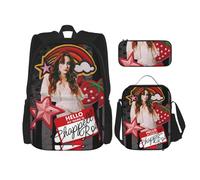 SdetYuia Chappell Classic Rock Roan Backpack 3 Pieces Set With Lunch Box And Pencil Case Combination Casual Laptop Backpack Travel Daypack Stationery Bag Outdoor Backpack for Office