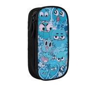SdetYuia Cute Pattern Canvas Pencil Case Zipper The Amazing Anime World of Gumball Pattern Pen Box Makeup Bags Kawaii Cartoon Stationery Bag for School Work Office One Size Fits All