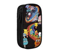 SdetYuia Cute Pattern Canvas Pencil Case Zipper The Amazing Anime World of Gumball Pattern Pen Box Makeup Bags Kawaii Cartoon Stationery Bag for School Work Office One Size Fits All