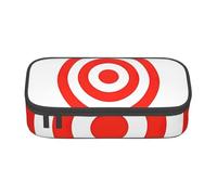 SdetYuia Design Target Print Pencil Case Large Capacity Pen Pouch for interlayer Adults Cosmetic Bag Supplies , Black