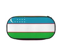 SdetYuia Flag of The Republic of Uzbekistan Print Pencil Case, Small Pencil Pouch Multi Use Pencil Case Organizer, Portable Pencil Bags