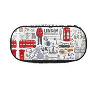SdetYuia I Love London Print Pencil Case, Small Pencil Pouch Multi Use Pencil Case Organizer, Portable Pencil Bags