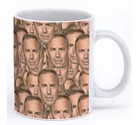 SdetYuia Kevin Costner Mug 11oz White Ceramic Coffee Cup with Kevin Costner Collage