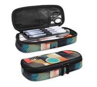 SdetYuia Purple Daisy Pencil Case Marker Pen Case Stationery Bag, Vivid Cosmos Floral Travel Holder School College Office, Wild Flower Organizer for Kids Girl Women Adult Teens