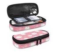 SdetYuia Shamrock Pencil Case, Fluid Painting Stationery Bag, Clover St. Patrick's Day Desk Organizer Storage Pouch with Multi Compartment for Students School College Office