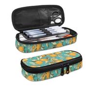 SdetYuia Shamrock Pencil Case, Fluid Painting Stationery Bag, Clover St. Patrick's Day Desk Organizer Storage Pouch with Multi Compartment for Students School College Office