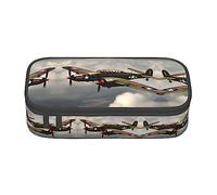 SdetYuia World War 2 Aircraft Airplane 2-Standard-Scale-2_00x Print Pencil Case Large Capacity Pen Pouch for interlayer Adults Cosmetic Bag Supplies , Black