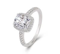 SDEWFFWSA Classic Retro Square Zircon Ring Simple Multi Color Finger Ring Jewelry for Women (Pink,10)