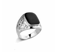 SDEWFFWSA Gold Hollow Carved Ring Fashion Men's Ring-silver-10