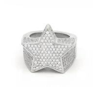 SDEWFFWSA Hip Hop Style Trendy Men Women Rings Copper Ring Iced Out Bling Pave Cubic Zirconia Geometry Ring Charms-12-s9