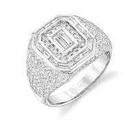 SDEWFFWSA Hip Hop Style Trendy Men Women Rings Copper Ring Iced Out Bling Pave Cubic Zirconia Geometry Ring Charms-12-s3