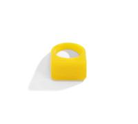 SDEWFFWSA Women's Colorful Acrylic Plain Band Ring, Geometric Square Wide Resin Finger Ring