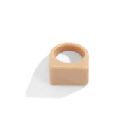 SDEWFFWSA Women's Colorful Acrylic Plain Band Ring, Geometric Square Wide Resin Finger Ring