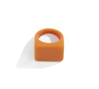 SDEWFFWSA Women's Colorful Acrylic Plain Band Ring, Geometric Square Wide Resin Finger Ring