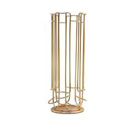 SDFGBNJK Coffee Capsule Holder, for 24 Dolce Gusto Pods Compatible with Dolce Gusto, Coffee Capsule Storage, Organizer Donor, Rotatable Tower Stand,Gold