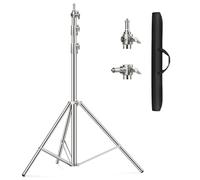 Sdfghj 9.2FT/280cm Stainless Steel Light Stand, Spring Cushioned Heavy Duty Photography Tripod Stand with 1/4” Universal Screw Adapter for Strobe, LED Video Light, Ring Light, Monolight, Softbox
