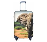 Sdfhu African Elephant Print Unique Travel Luggage Cover Washable Anti Scratch Suitcase Protector for Vacation, White, L