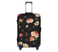 Sdfhu Autumn Beautiful Floral Print Unique Travel Luggage Cover Washable Anti Scratch Suitcase Protector for Vacation, White, L
